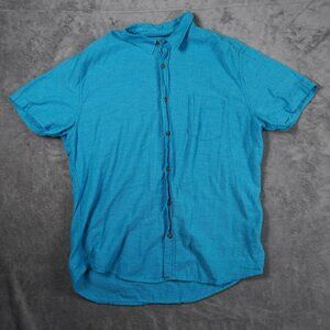 Aéropostale Men's Turquoise Button-Down Light Weight Short Sleeve shirt XL